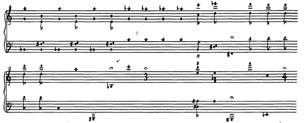 Feldman:  Piece for 4 pianos