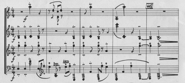 John Cage String Quartet 4th movement (opening)