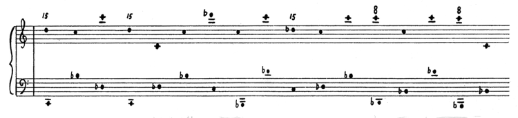 Feldman: Two pianos (excerpt)