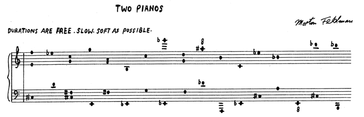 Feldman: Two pianos (opening)