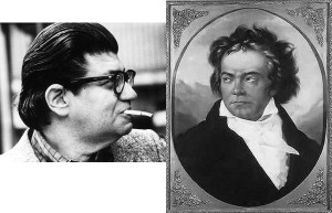 Portraits of Feldman and Beethoven