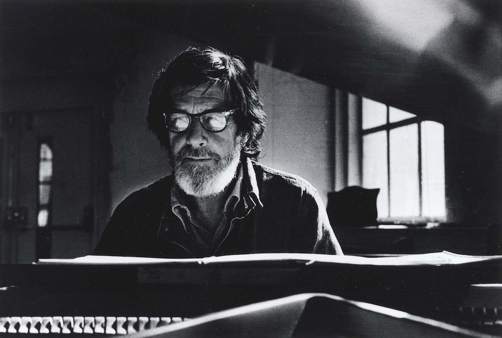 John Cage at the piano (possibly playing Cheap Imitation)